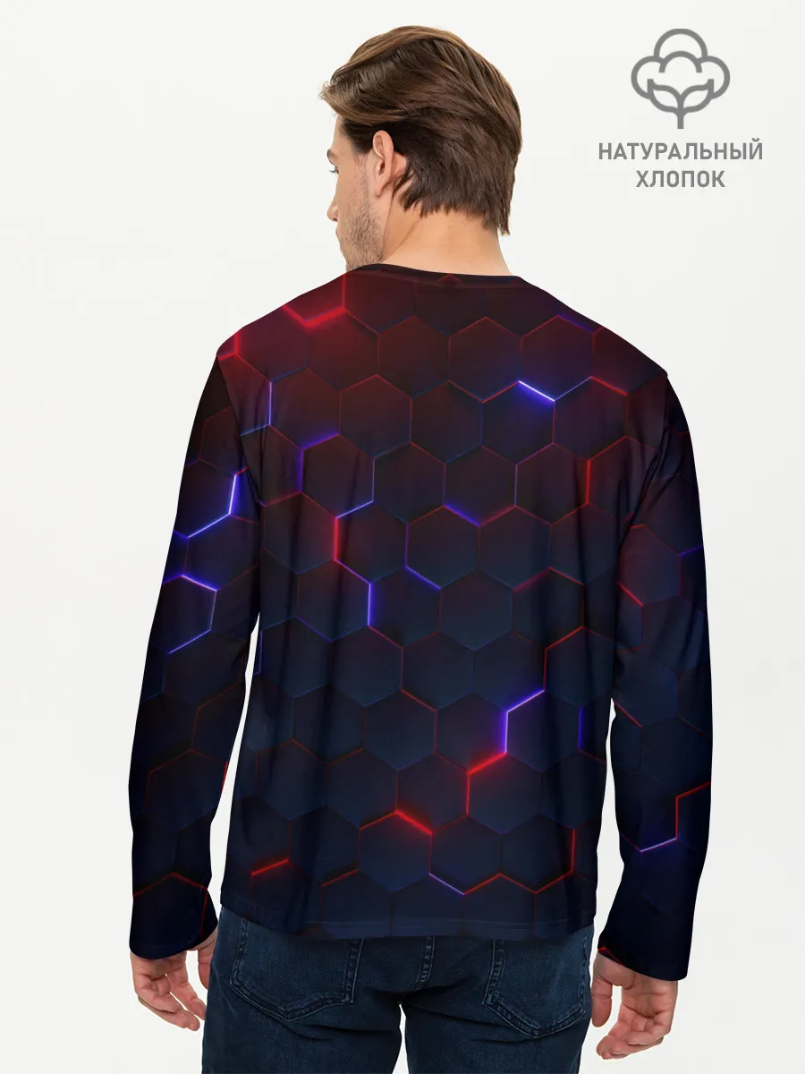 Мужской лонгслив базовый / Light Background