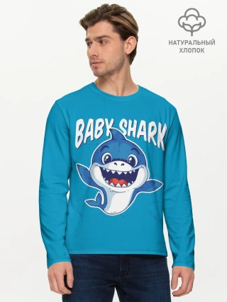 Мужской лонгслив базовый / Baby Shark