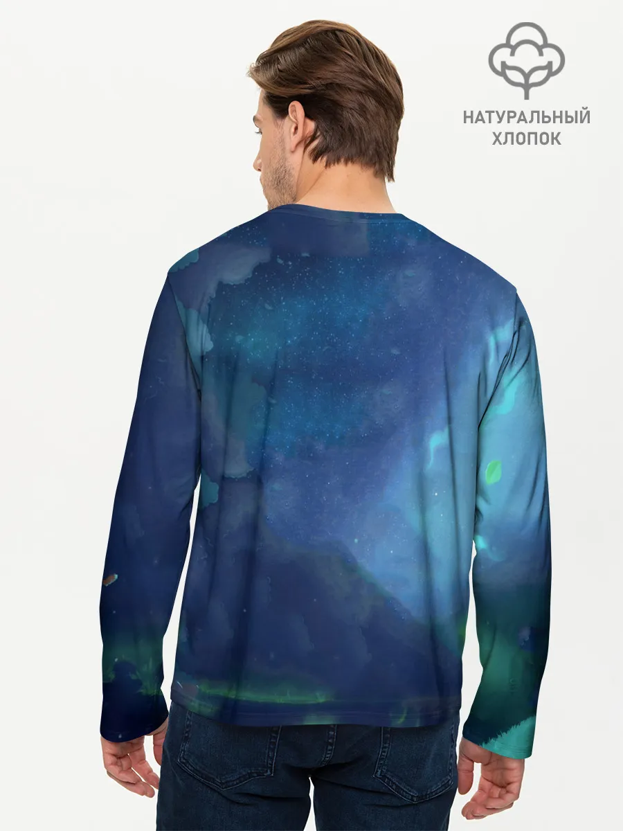 Мужской лонгслив базовый / Панда и лиса