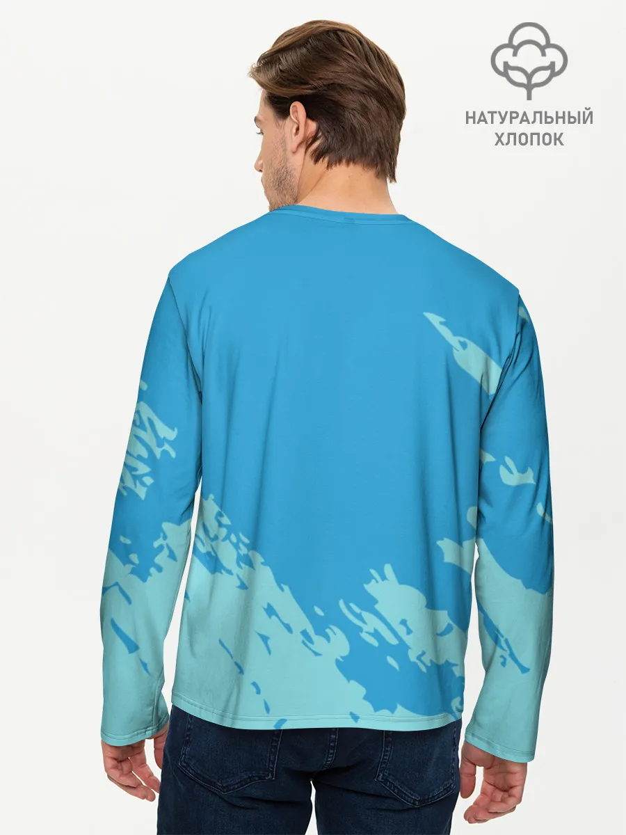 Мужской лонгслив базовый / Море. Пальмы. Песок