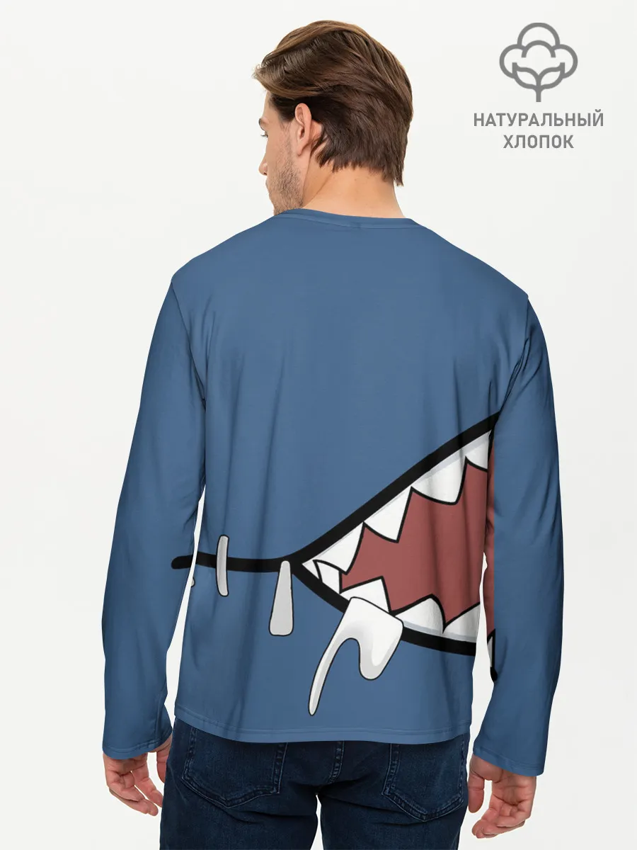 Мужской лонгслив базовый / Акула gawr gura