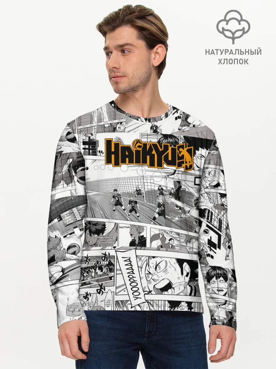 Мужской лонгслив базовый / Haikyu