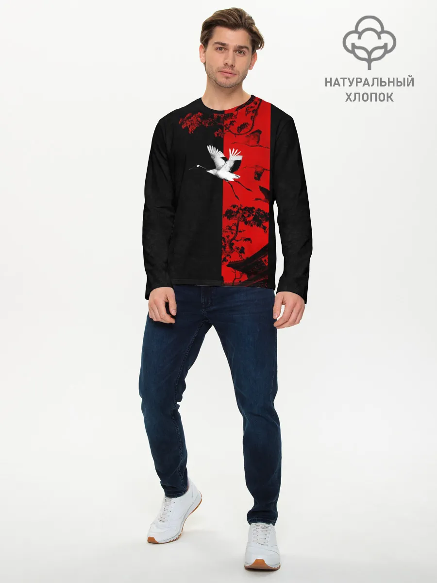 Мужской лонгслив базовый / ЖУРАВЛЬ