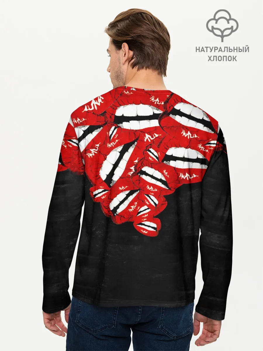 Мужской лонгслив базовый / Губы