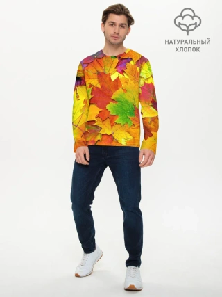 Мужской лонгслив базовый / Осенние листья