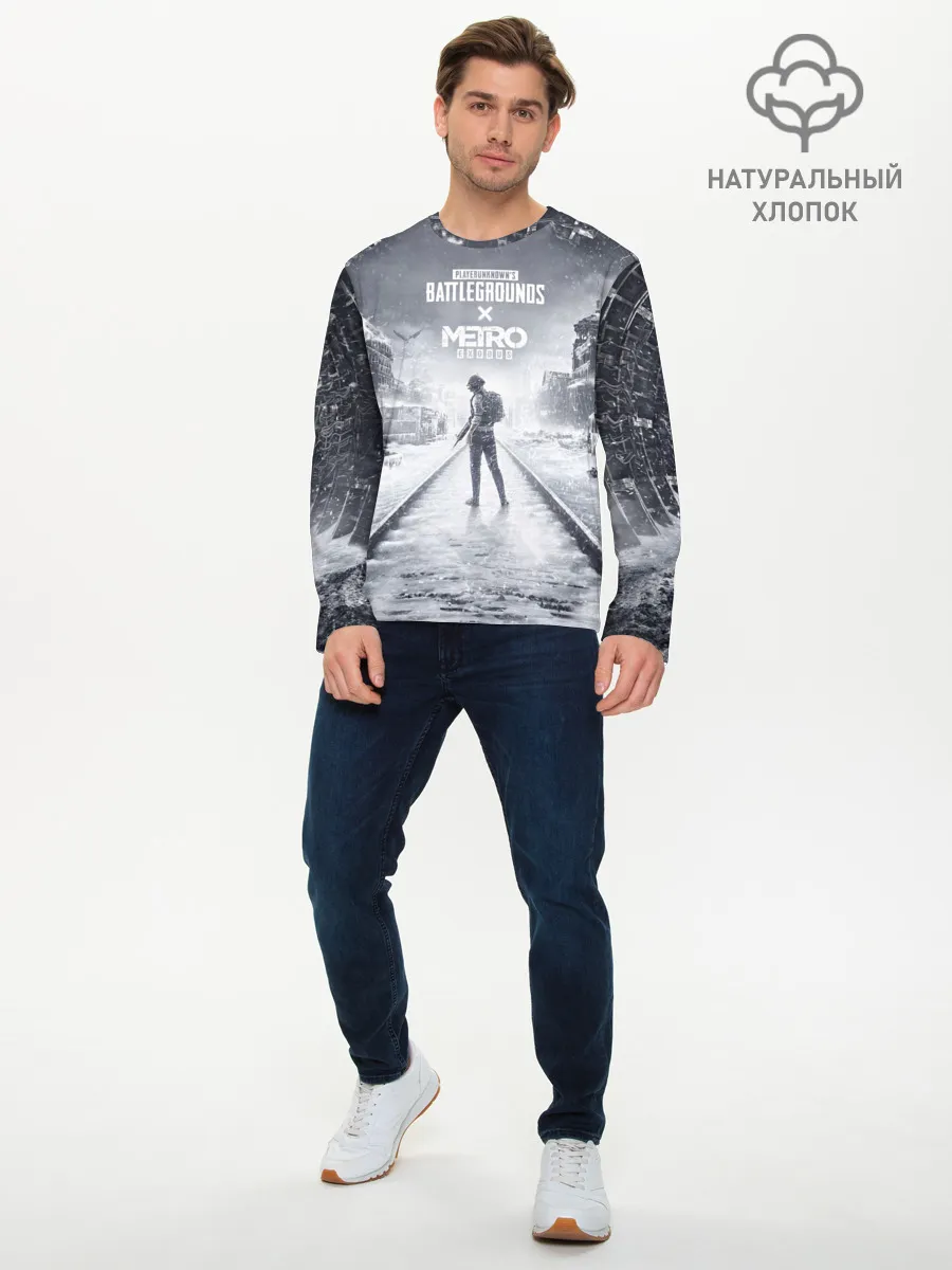 Мужской лонгслив базовый / PUBG x METRO Exodus
