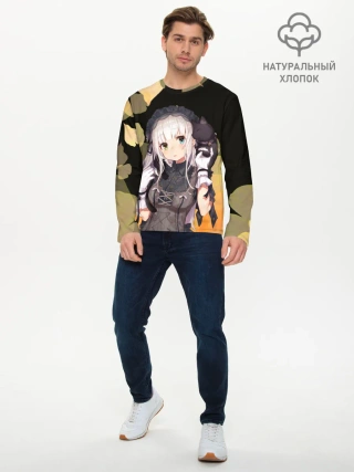 Мужской лонгслив базовый / Аниме девушка в интересном наряде