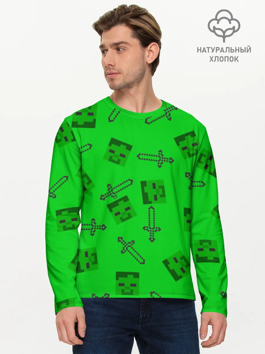 Мужской лонгслив базовый / Minecraft