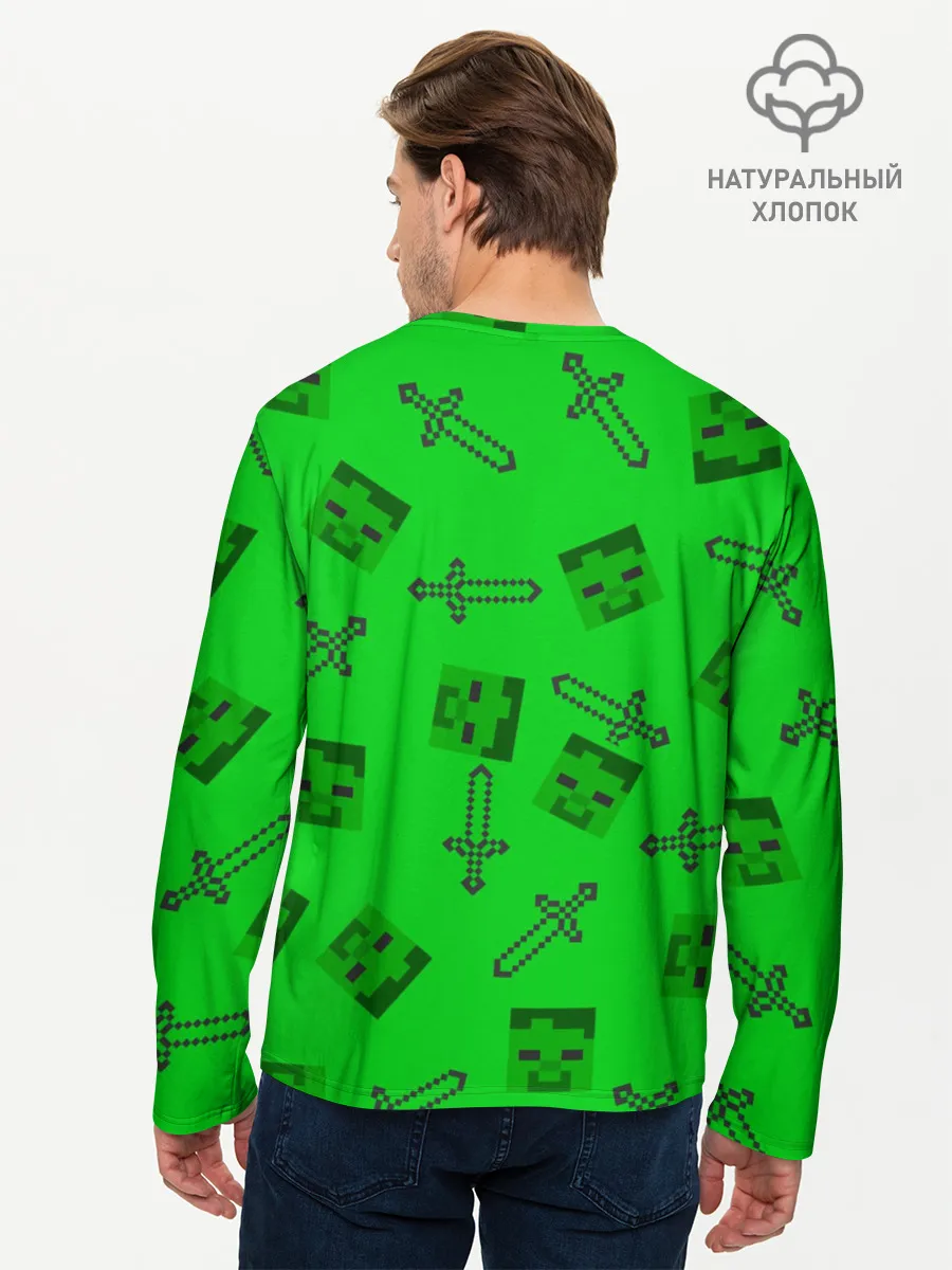 Мужской лонгслив базовый / Minecraft