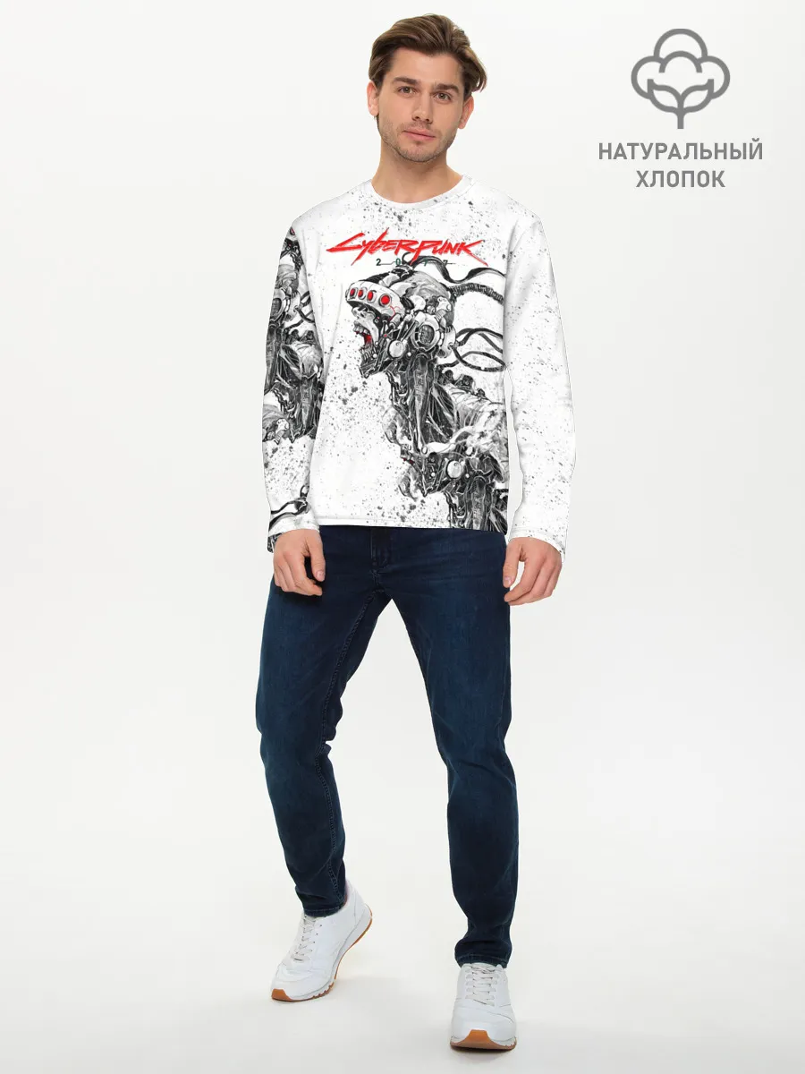 Мужской лонгслив базовый / CYBERPUNK 2077
