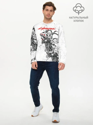 Мужской лонгслив базовый / CYBERPUNK 2077