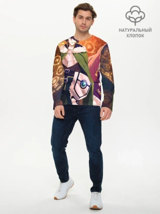 Мужской лонгслив базовый / восхождение героя щита