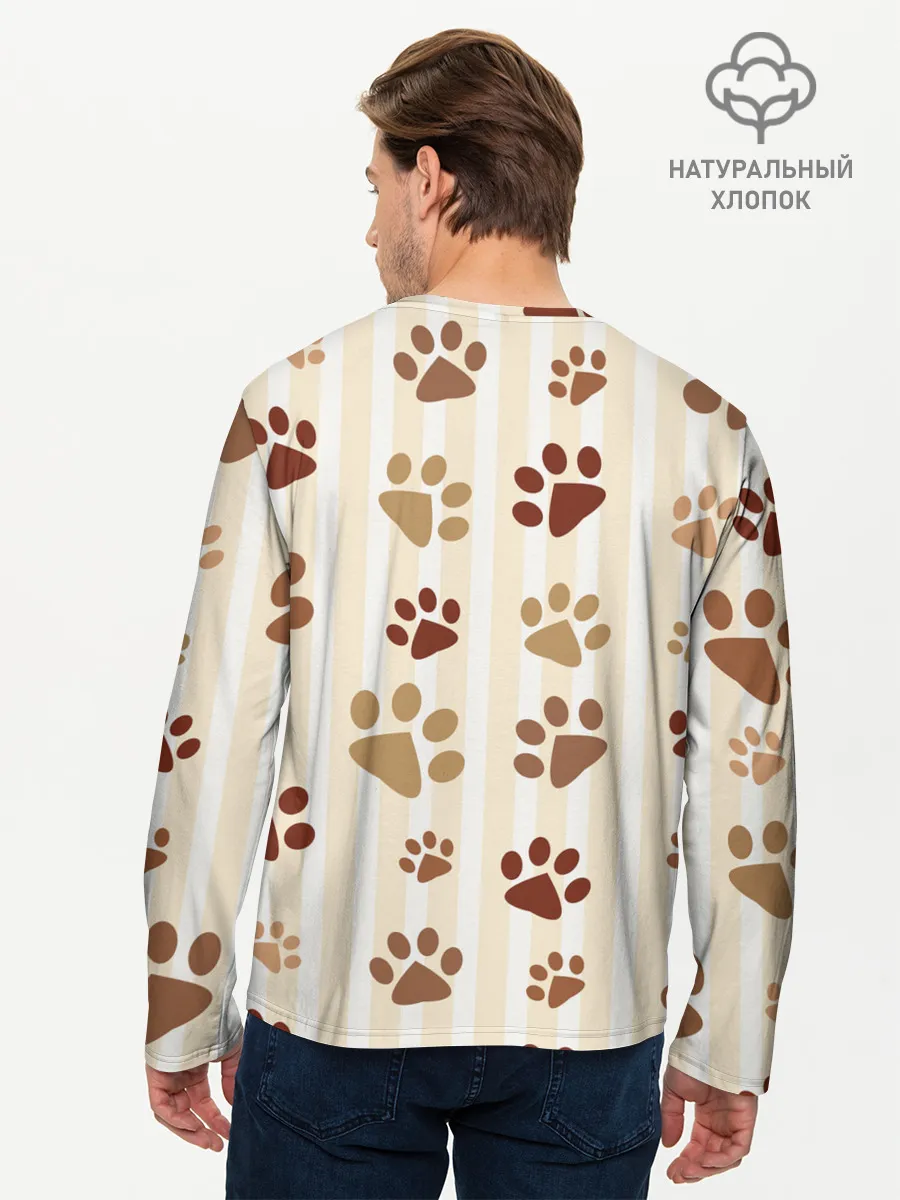 Мужской лонгслив базовый / Лапки