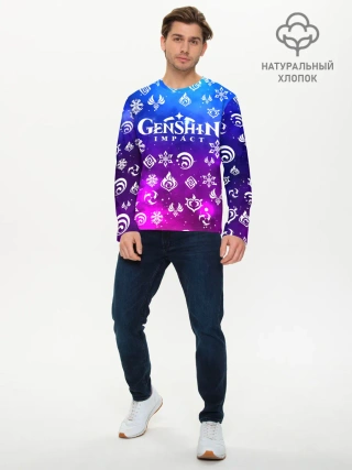 Мужской лонгслив базовый / GENSHIN IMPACT