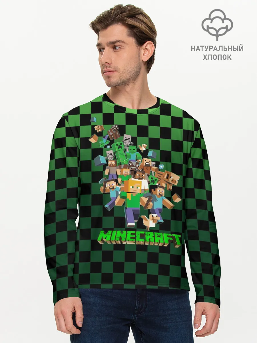 Мужской лонгслив базовый / Minecraft