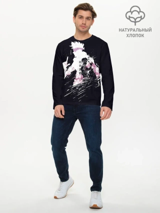 Мужской лонгслив базовый / JUJUTSU KAISEN на черном