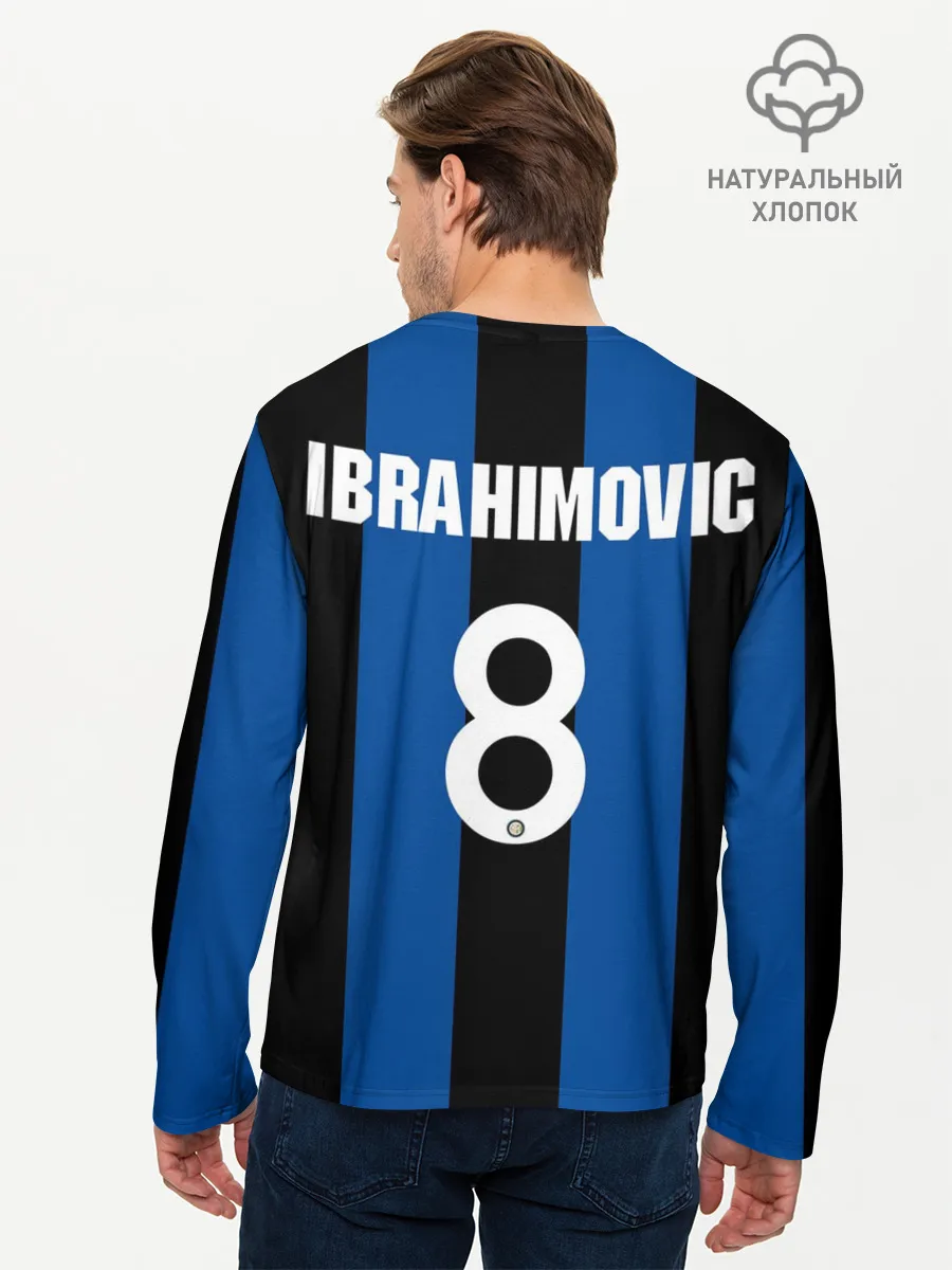 Мужской лонгслив базовый / Ретро форма Интер Ибрагимович