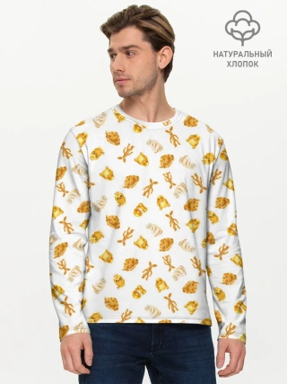 Мужской лонгслив базовый / Baked Goods Kowalski Pattern