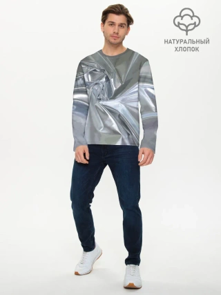 Мужской лонгслив базовый / Чарующая фольга