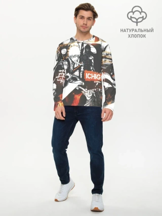 Мужской лонгслив базовый / Bleach Блич Ичиго Курасаки