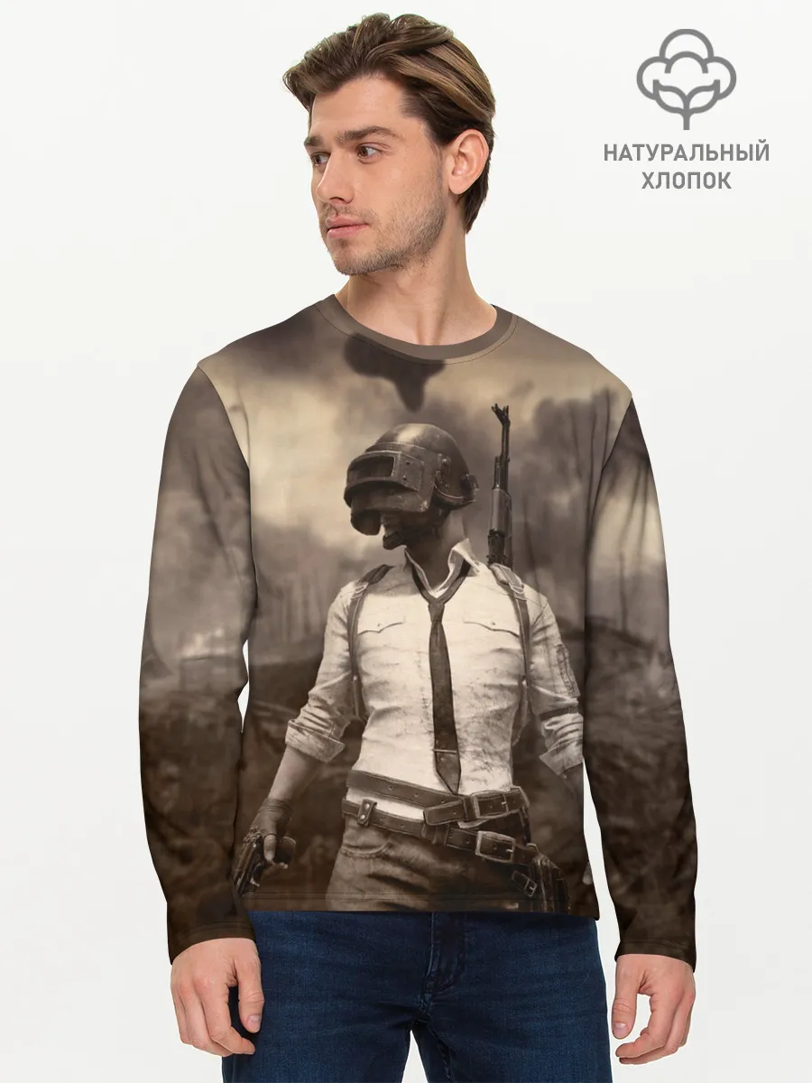 Мужской лонгслив базовый / PUBG
