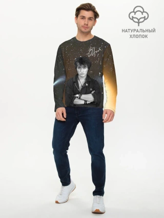 Мужской лонгслив базовый / ВИКТОР ЦОЙ.