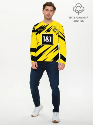 Мужской лонгслив базовый / BORUSSIA домашняя сезон 20/21