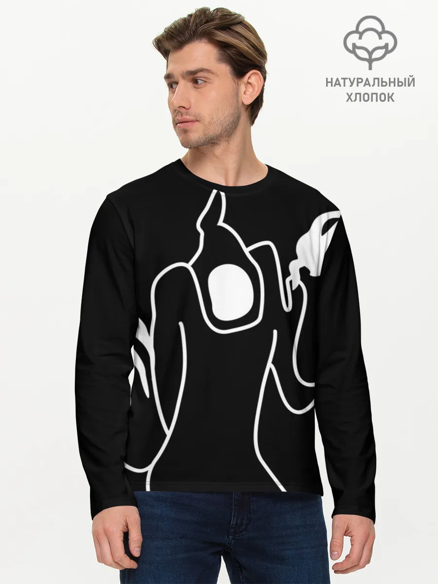 Мужской лонгслив базовый / Haunted Family