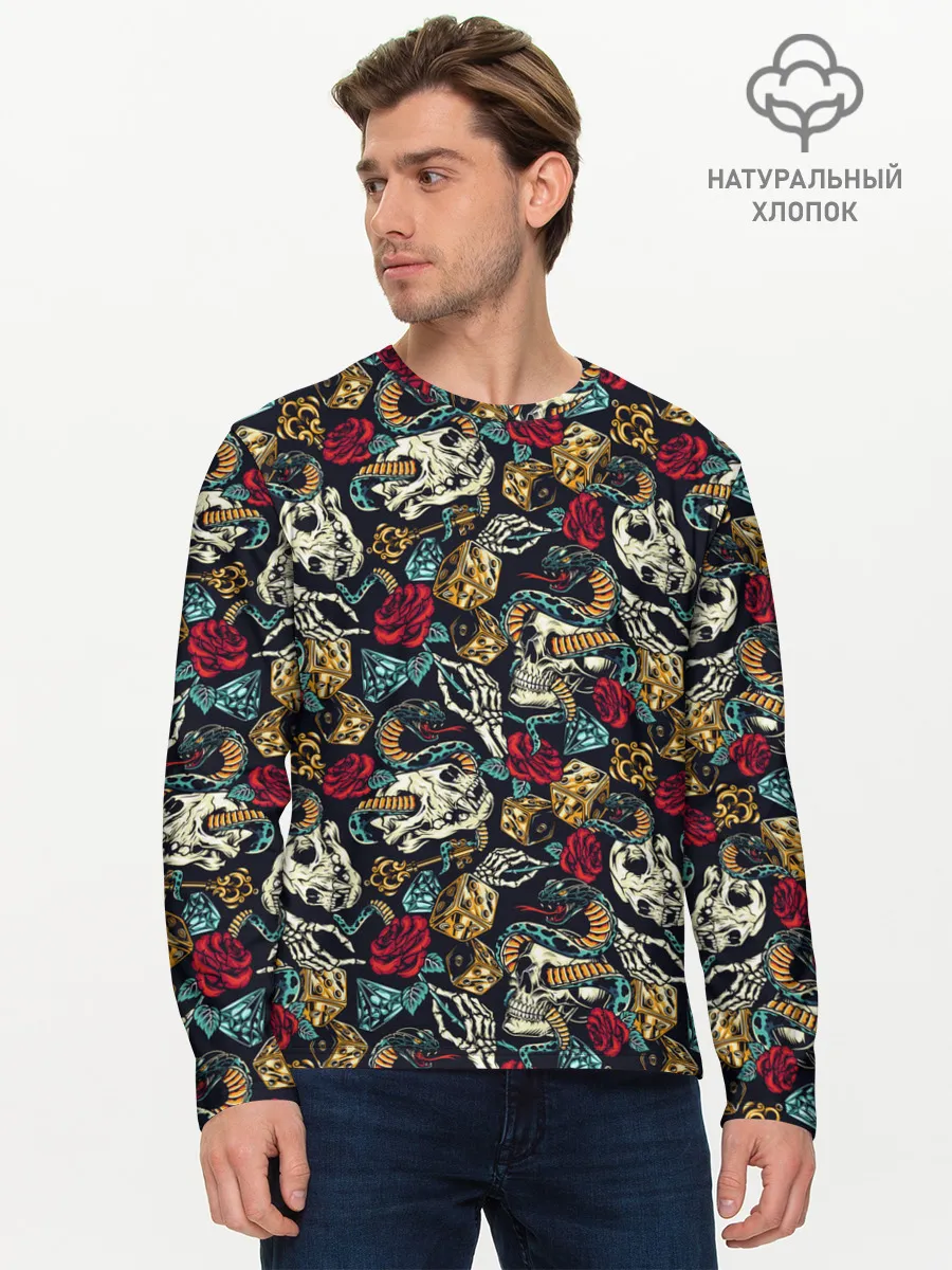 Мужской лонгслив базовый / Hardcore tattoo