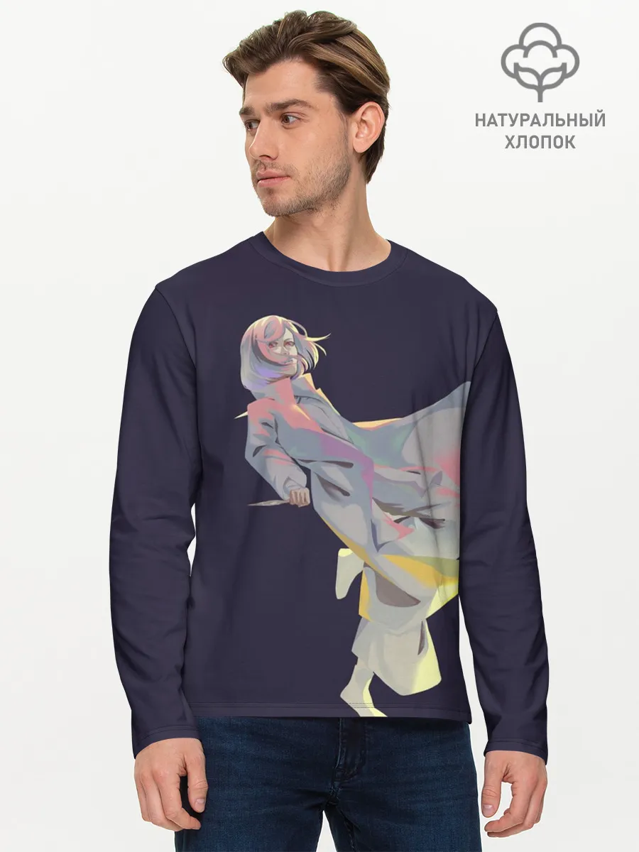 Мужской лонгслив базовый / Маньяк акудама