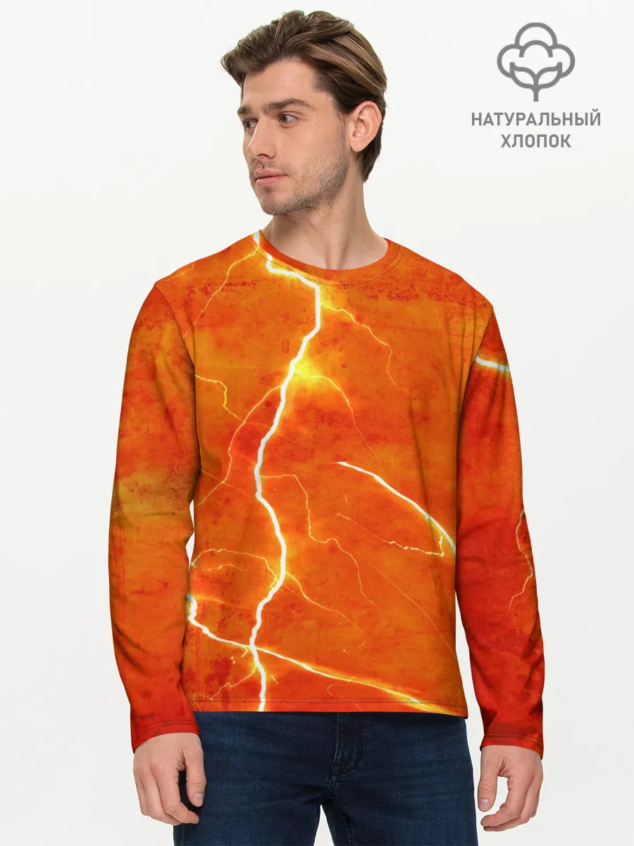 Мужской лонгслив базовый / Молния