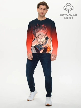 Мужской лонгслив базовый / Магическая битва | Рёмен Сукуна