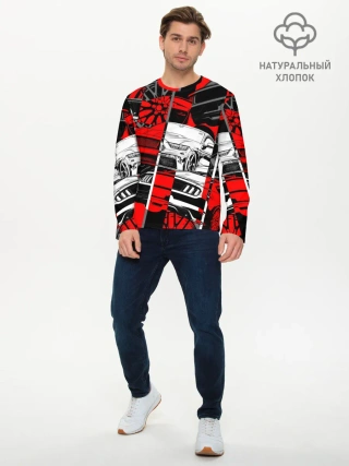 Мужской лонгслив базовый / Автомобили