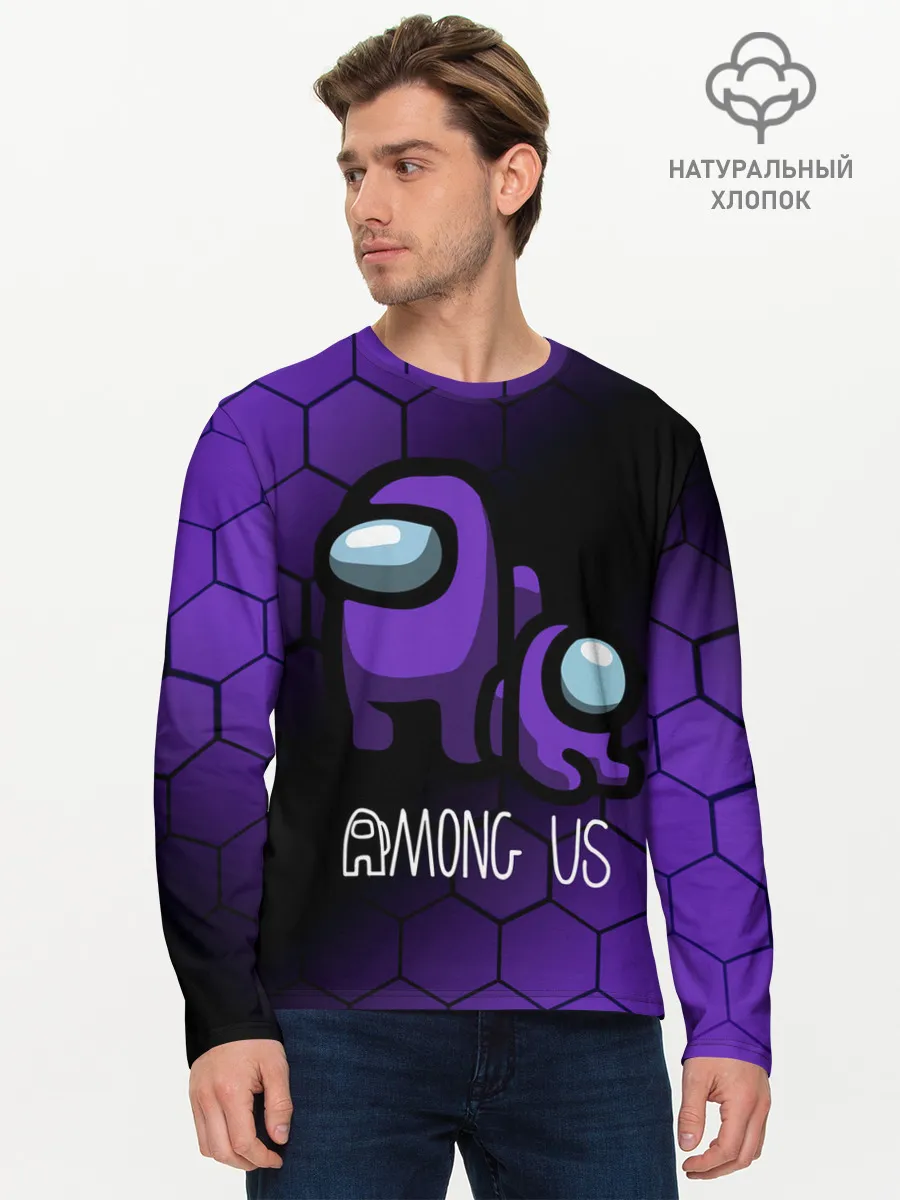 Мужской лонгслив базовый / AMONG US - DARK
