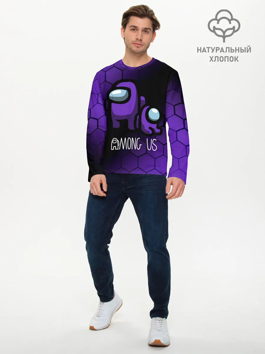 Мужской лонгслив базовый / AMONG US - DARK