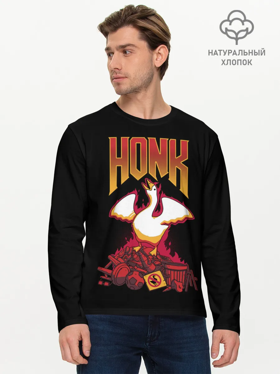 Мужской лонгслив базовый / HONK Goose