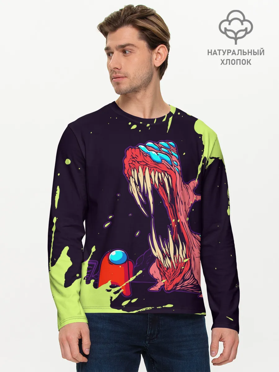 Мужской лонгслив базовый / AMONG US - MONSTER