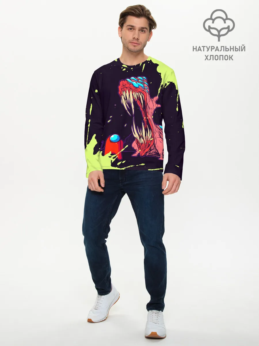 Мужской лонгслив базовый / AMONG US - MONSTER