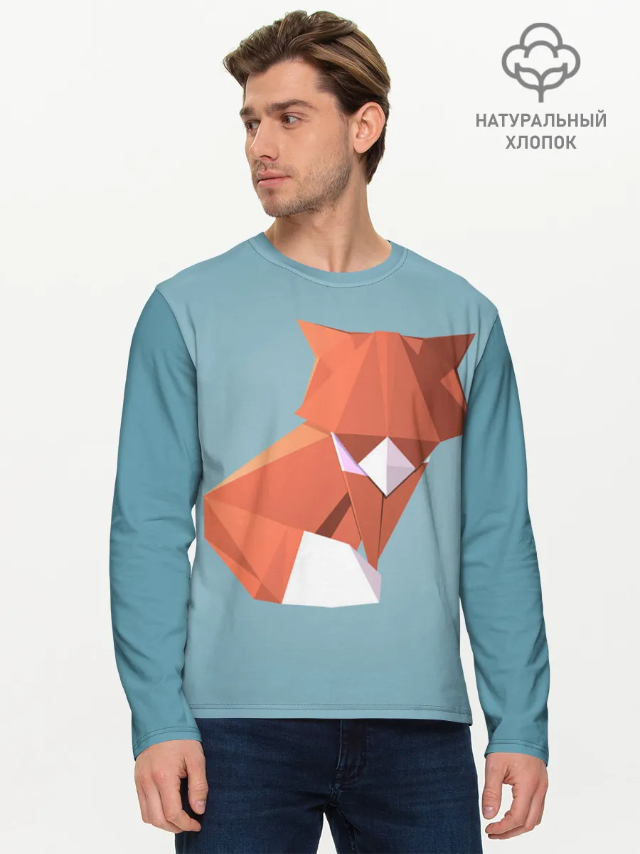 Мужской лонгслив базовый / лиса