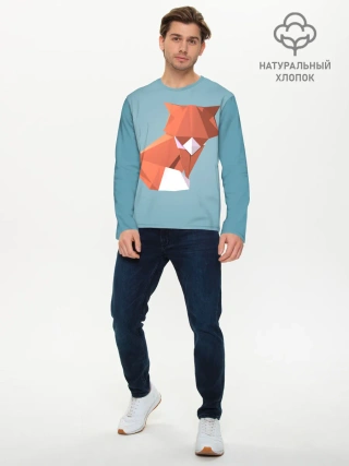 Мужской лонгслив базовый / лиса