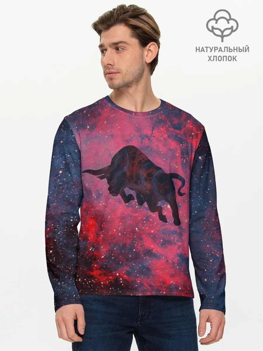Мужской лонгслив базовый / Бык