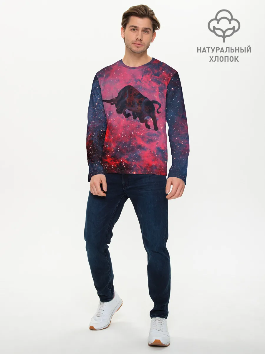 Мужской лонгслив базовый / Бык
