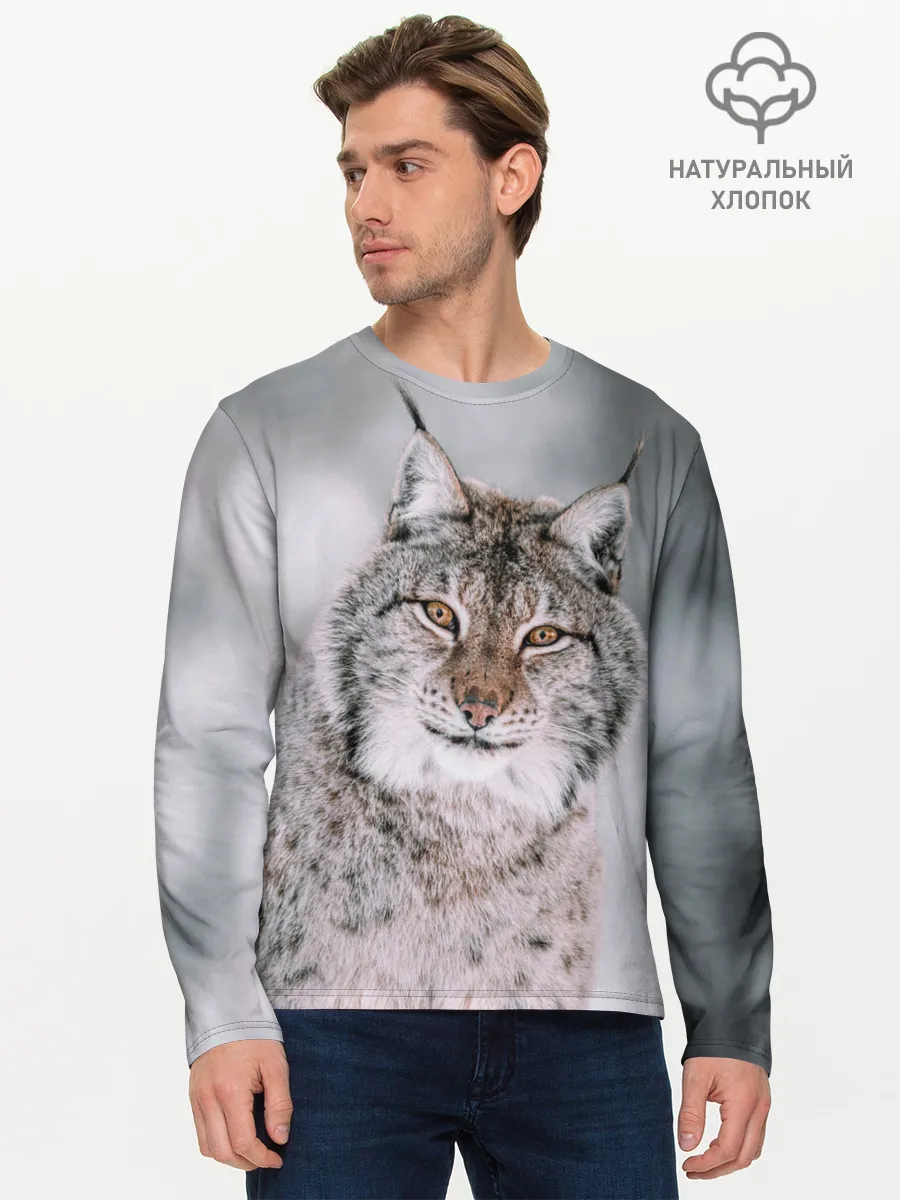 Мужской лонгслив базовый / Рысь