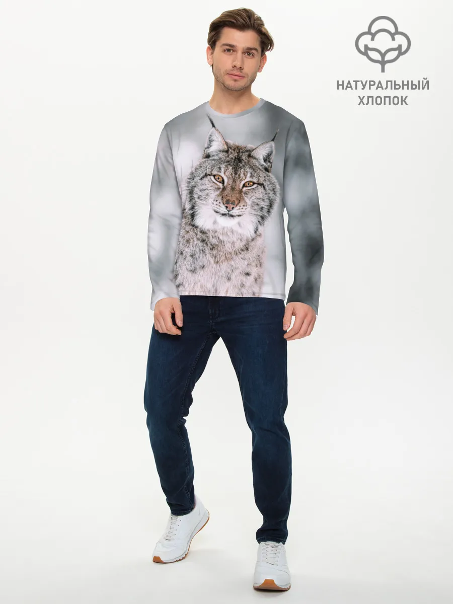 Мужской лонгслив базовый / Рысь