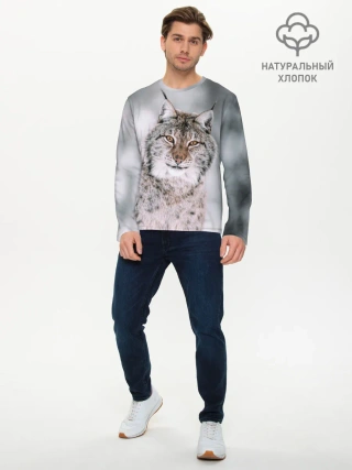 Мужской лонгслив базовый / Рысь