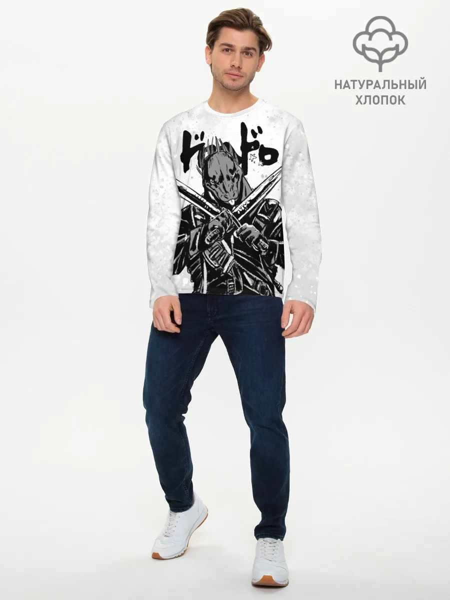 Мужской лонгслив базовый / Кайман с мечами Дорохедоро