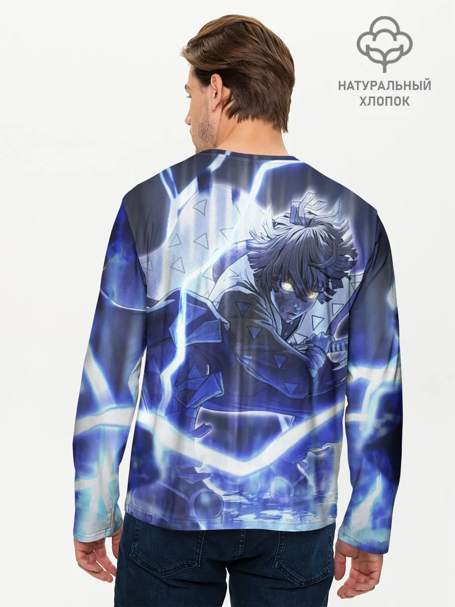 Мужской лонгслив базовый / Клинок рассекающий демонов
