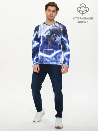 Мужской лонгслив базовый / Клинок рассекающий демонов