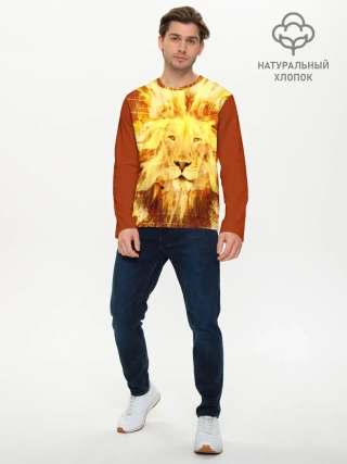 Мужской лонгслив базовый / Лев
