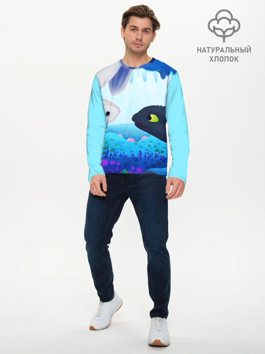 Мужской лонгслив базовый / Приручить Дракона